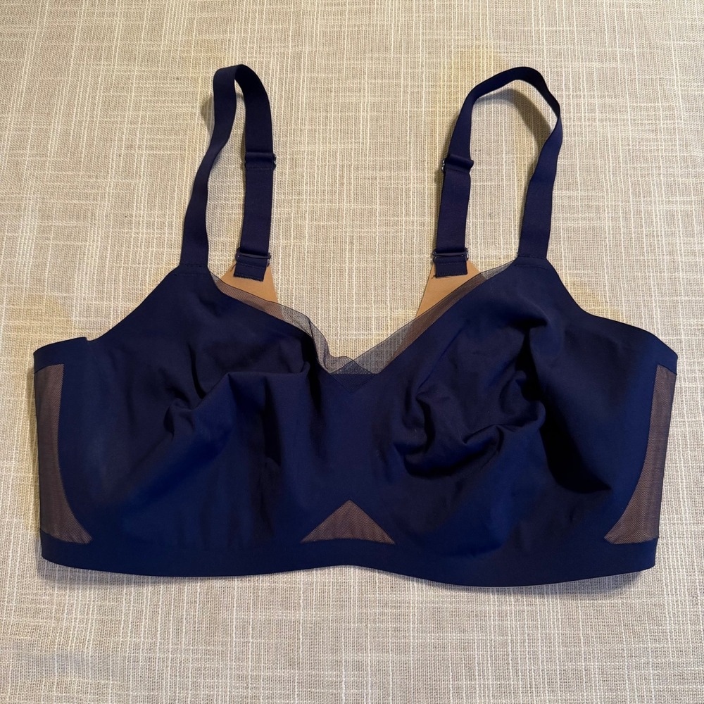 Honeylove Silhouette Bra Astral Blue Tan Wire Free Seamless 42C/D LWBRO304